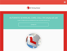 Tablet Screenshot of apdrivingschool.co.uk